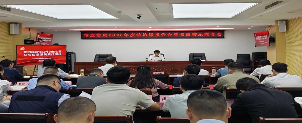 市应急局举办法治课报告会 深入解读党内规范性文件核心要义